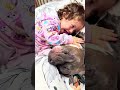 Dog Can’t Stop Hugging the Baby 😍 #shorts #dog #pets