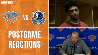 Thibs and Grimes on Loss to Mavericks \& Defending Luka Doncic | New York Knicks