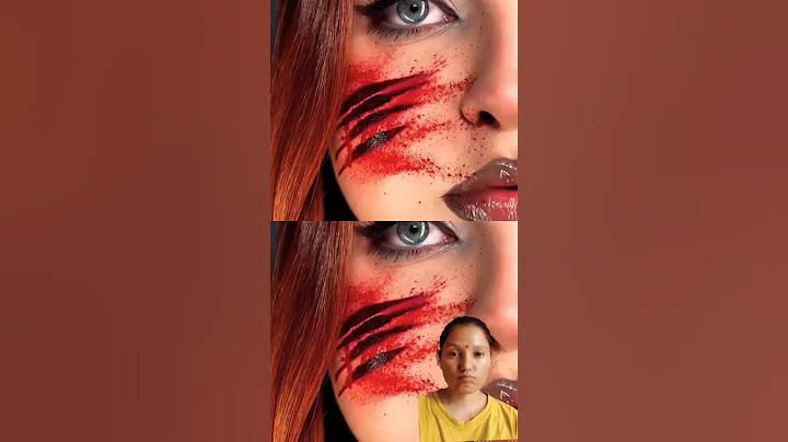 Easy Halloween makeup hack #makeuptutorial #beautyhacks ( orgn @anitartist )