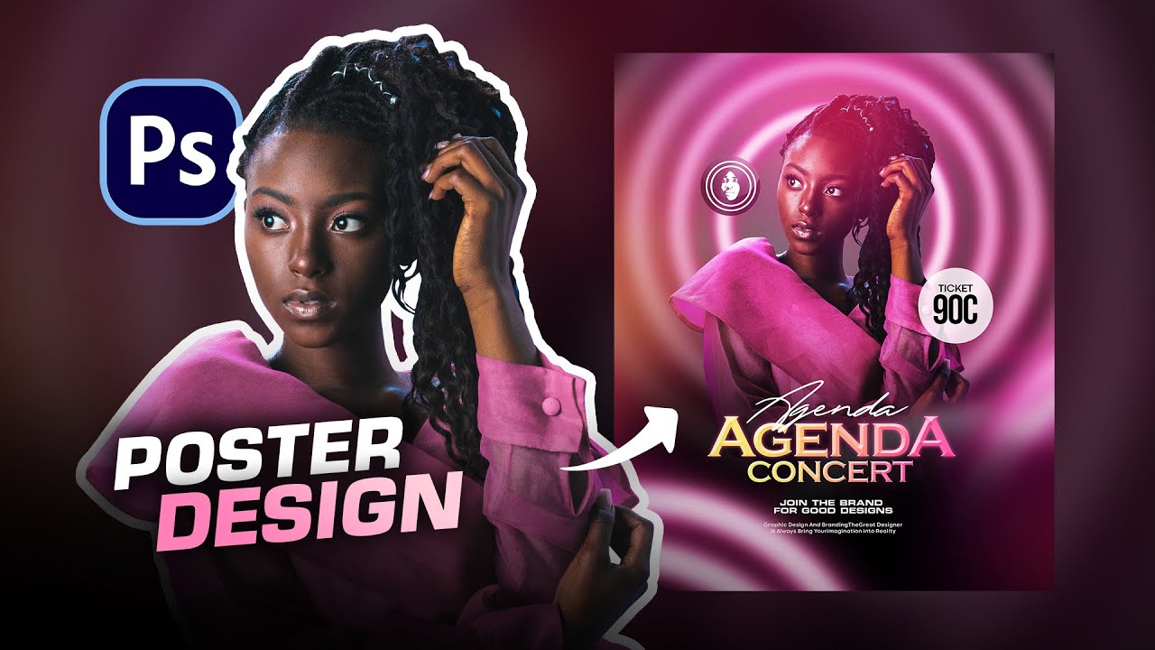 How to make a poster design by creating-your own background effect on ...