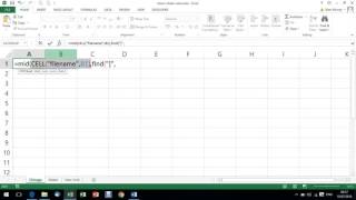 Return Sheet Name Into A Cell Excel Formula Youtube