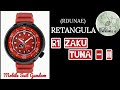 Rdunae RETANGULA R1 ZAKU Tuna- II... ROJO es el ENEMIGO!!! Reseña Reloj en ESPAÑOL. Castellón.