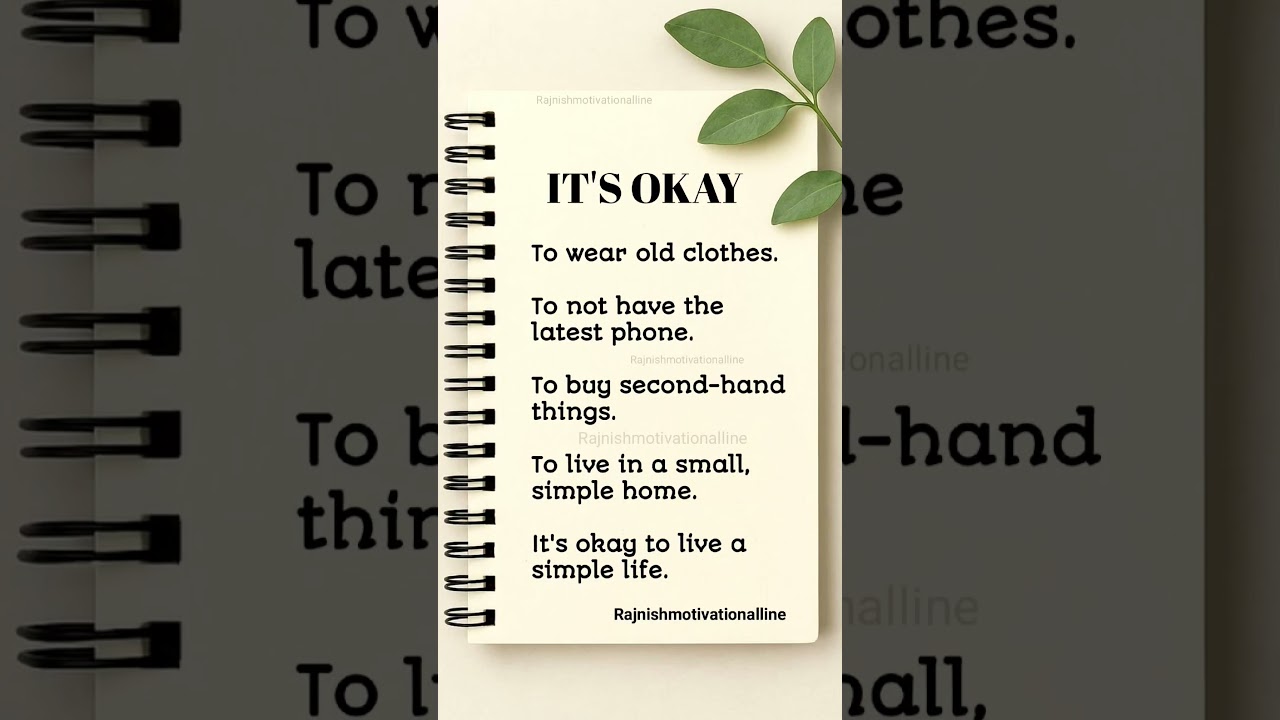 It's Okay to Live a Simple Life |