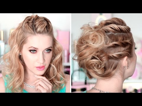 Prom/party hairstyles ★ Running late updo ★ Medium/long hair tutorial, Frisuren für mittel haare