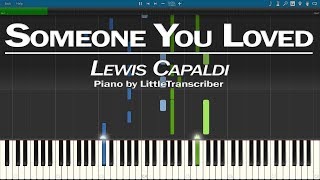 Lewis Capaldi - Someone You Loved (Piano Cover) Synthesia Tutorial by LittleTranscriber chords