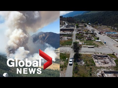 Town of Lytton, BC engulfed in wildfires, 1 year after being burned to the ground