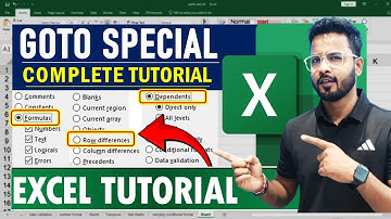 Excel Tutorial For Beginners : Go To Special in Excel | Microsoft Excel