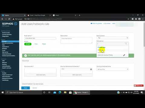 Sophos XG Firewall : How to Block Gmail Account Using Web and Application Filter| |Complete Training