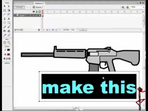 Macromedia Flash Tutorial: How to make m4a1 gun