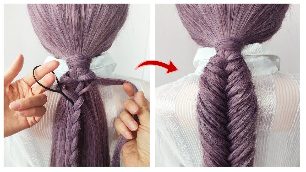 Pretty Open Hairstyle for Party 😍 Fishtail Braid Hair Hack 😍 Coiffure