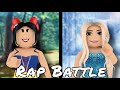 SNOW WHITE VS ELSA || PRINCESS RAP BATTLE || ROBLOX