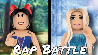 SNOW WHITE VS ELSA || PRINCESS RAP BATTLE || ROBLOX