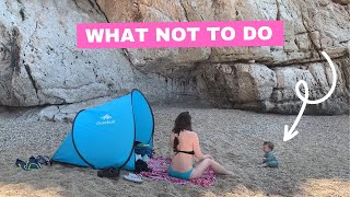 10 things you should NEVER do on a beach day with a BABY or TODDLER | Keeping baby safe at the beach