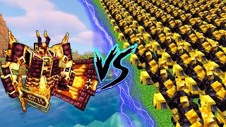 Ignis vs Golemania Army | L_ender 's Cataclysm Mod And Different Golems Java Mob Battle