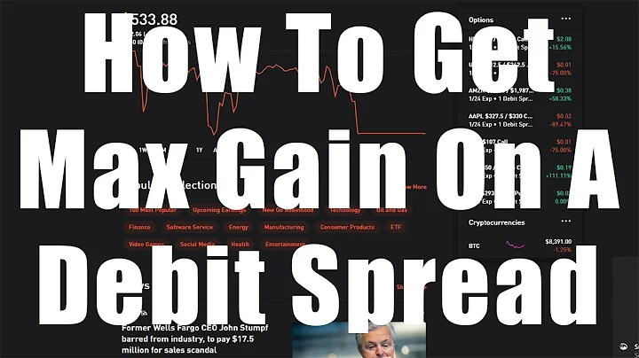 HOW TO GET MAX GAIN ON A DEBIT SPREAD OPTIONS TRADING IN THE STOCK MARKET ON ROBINHOOD TUTORIAL.