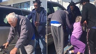 Three Young Men Run from Gas Station to Grab Elderly Couple While a Cop Stood in Awe