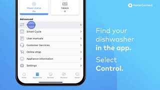 How to use PowerControl™ for your Dishwasher in the Home Connect App®