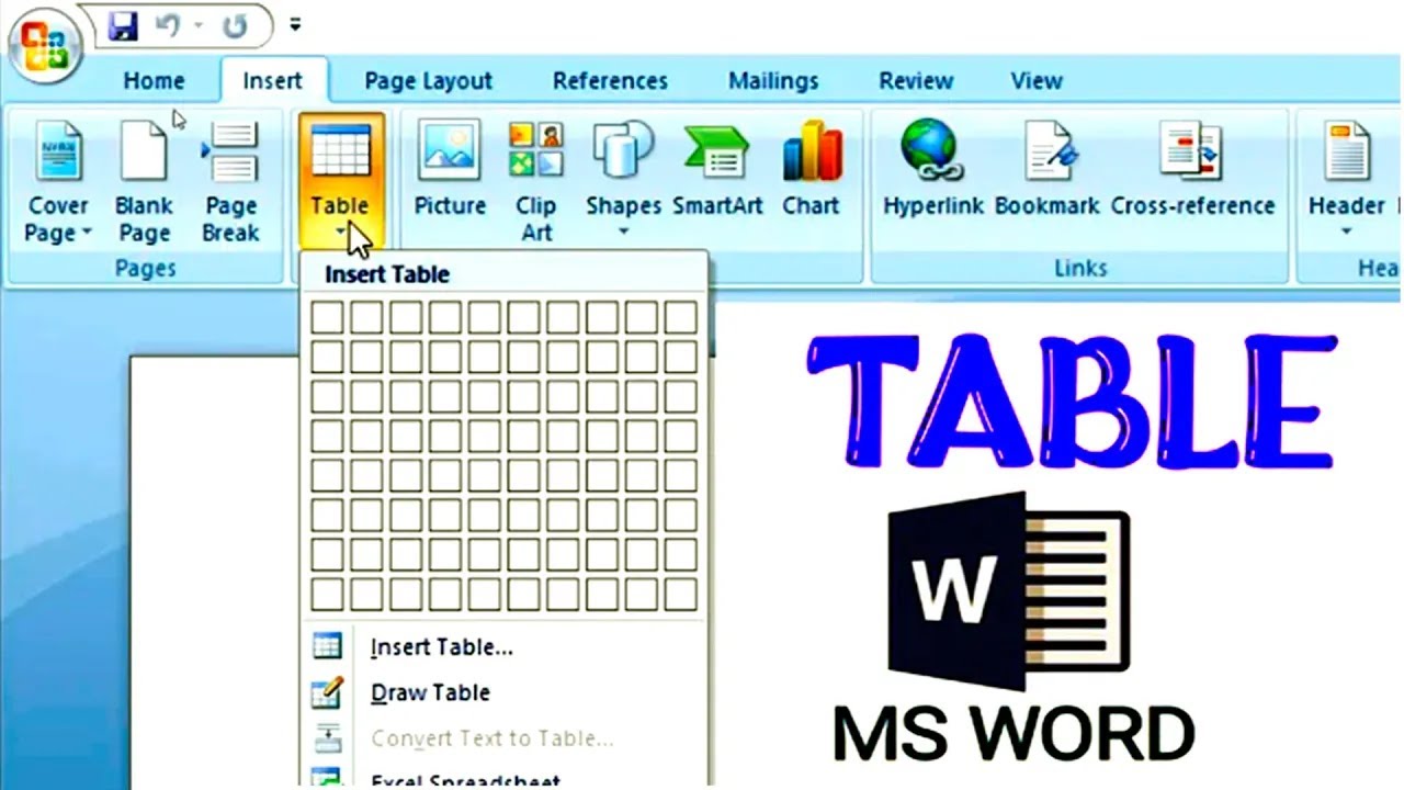 MS Word में Table बनाना सीखे आसानी से | Table in MS Word - YouTube