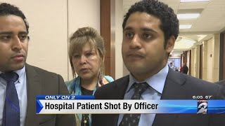 Hospital patient shot by officer