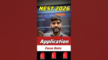 NEST 2026 EXAM DATE & Application form Update✅ | REGISTRATION |NISER & CEBS Admission 2026 #niser
