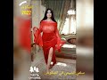 سلمي الشيمي في فستانها سواريه لونه احمر مفتوح من قدام