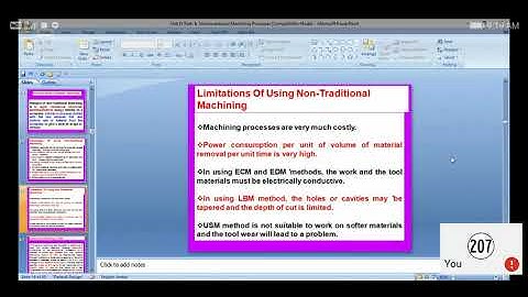 manufacturing technology video 116  limitations of non traditional machining