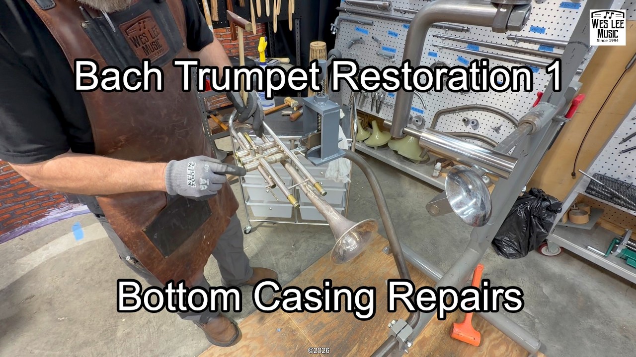 Bach Trumpet Restoration 1- Bottom Casing Repairs, May 4, 2026