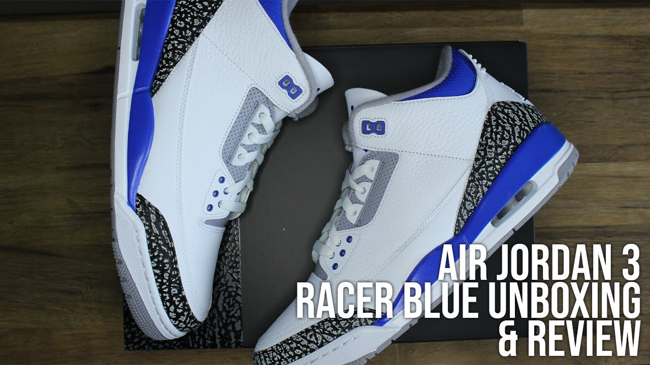 Unboxing Reviewing The Air Jordan 3 Racer Blue Youtube