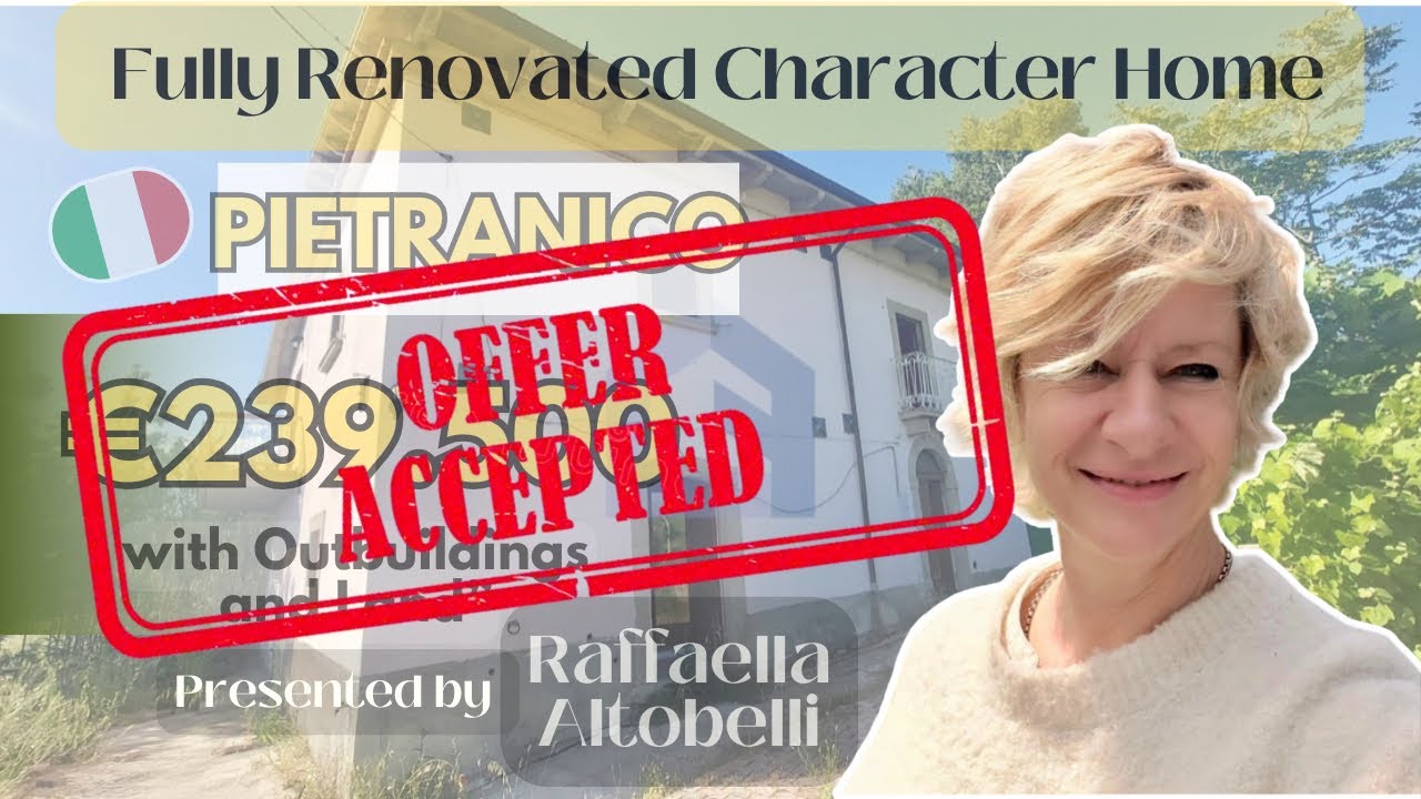 Пьетранико, полностью отремонтированный дом с характерными постройками и участком земли🌿