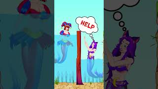 Will You Help Pomni And Punish Bad Mermaid Catnap? Amazing Digital Circus | Funny Animation #Shorts