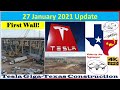 Tesla Gigafactory Texas 27 January 2021 Cyber Truck &amp; Model Y Factory Construction Update (08:15AM)