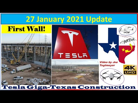 Tesla Gigafactory Texas 27 January 2021 Cyber Truck & Model Y Factory Construction Update (0