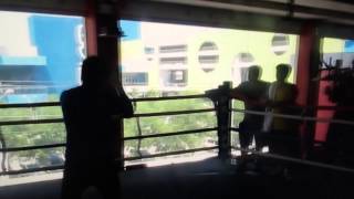 MANNY PACQUIAO- SHADOW BOXING GETTING READY FOR BRADLEY 2