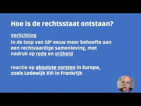 VWO - Rechtsstaat - Idee en oorsprong rechtsstaat (H1)