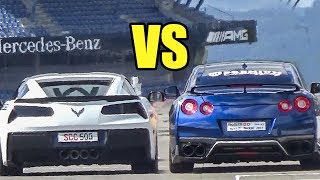 Chevrolet Corvette Stingray vs Nissan GTR R35 2017 - DRAG RACE!