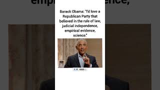 Obama's Wish for the GOP: Rule of Law, Science, and Not Our Worst Impulses 😳🇺🇸 #Shorts