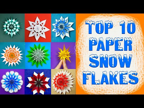 10 Beautiful Paper Snowflakes Designs 2023 ❄ ( Yakomoga )
