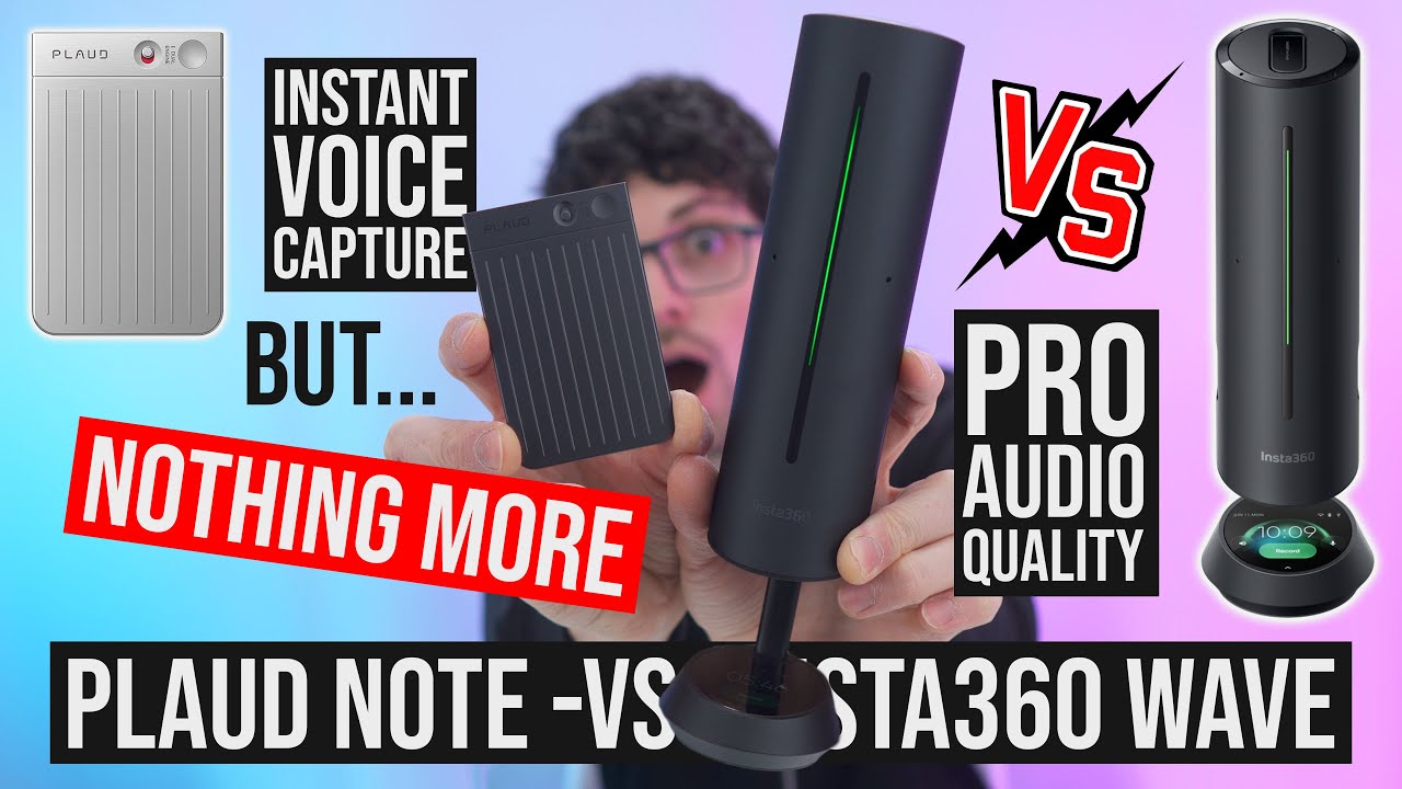 2025's Best AI Voice Recorder! - Insta360 Wave vs Plaud Note (Compared in Noisy Environments)