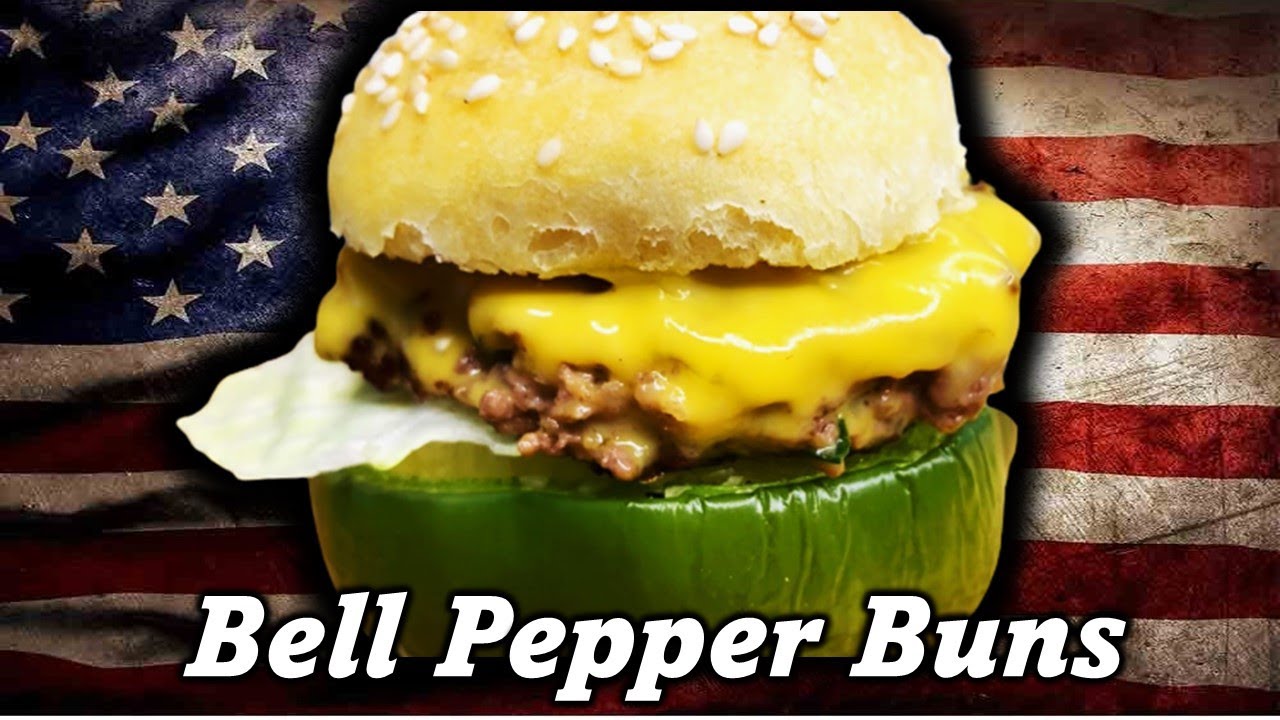 Easy bell pepper bun burger 😍 💕 Homemade bell pepper burger recipe