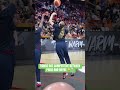 Paige and Rhyne trying to see who could tip the ball first during warm ups 😂