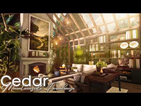 Bloxburg: Cedar Mountainside Farmhouse (interior + full tour) | Roblox | Housebuild