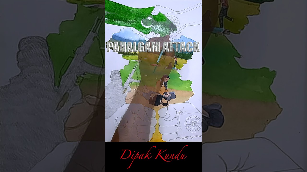 Pahalgam Attack Poster Drawing 🎨 
