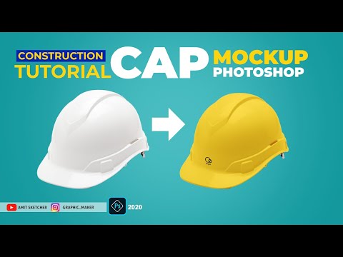 Download Construction Cap Mockup Tutorial Photoshop Easy Steps Youtube PSD Mockup Templates