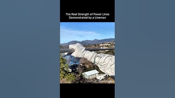 You Won’t Believe How Strong High Voltage Power Lines Are! | Lineman Live-Line Demo #viral #shorts