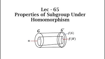 Lec - 65  Properties of Subgroup Under Homomorphism | IIT JAM | CSIR UGC NET | GATE MA | B Sc