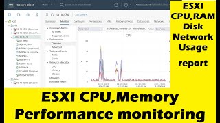 How to view ESXI CPU,Memory,Disk,Network usage |  ESXI Performance monitoring | ESXI usage report