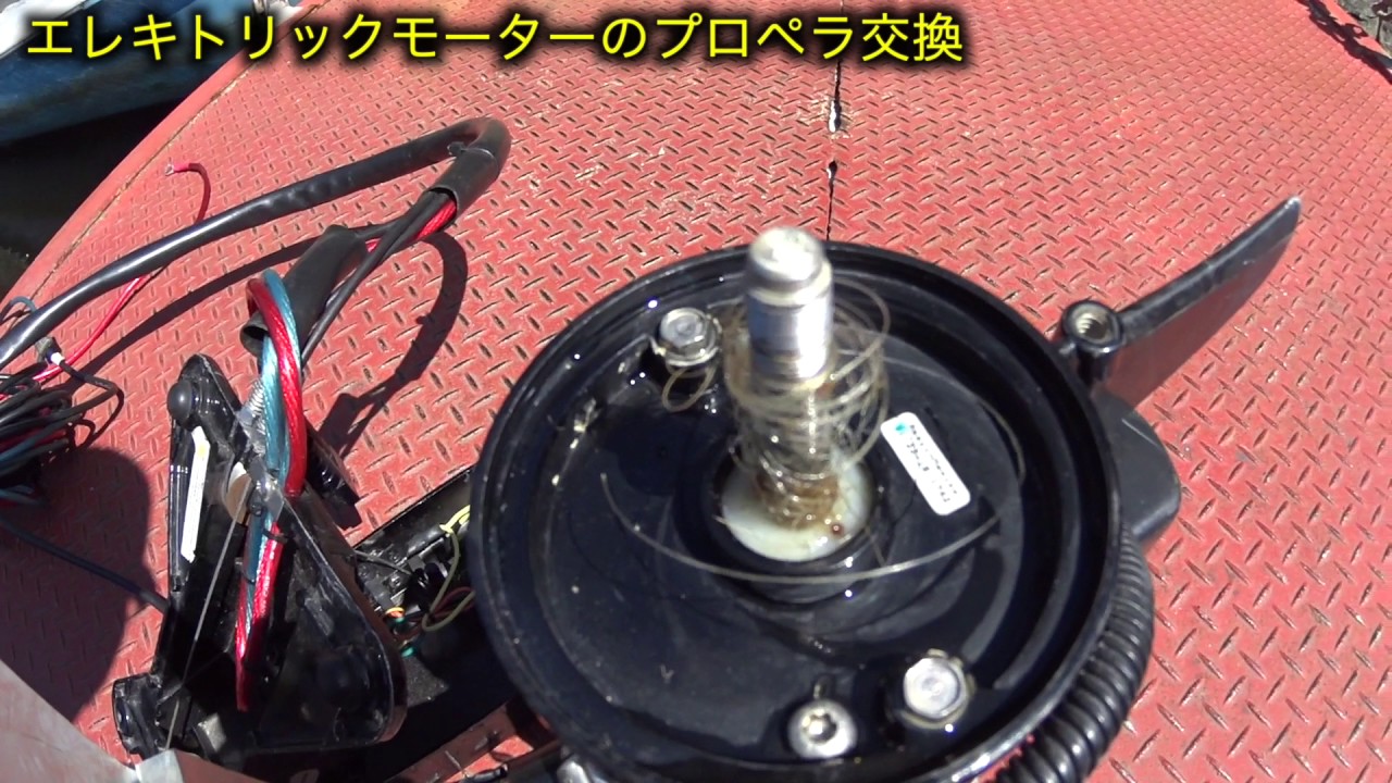 エレキトリックモーターのプロペラ交換［レンタルボートのバス釣りで 