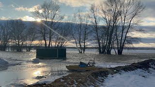 Актобе. 29марта 2024. Саздинское водохранилище. Здесь кажется под контролем….