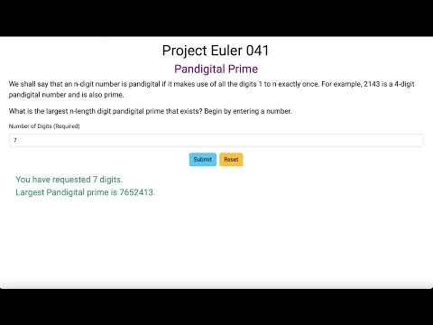 Project Euler 041 - Pandigital Prime