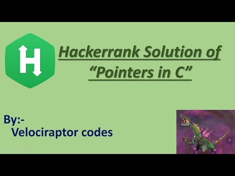 Hackerrank Solution of "Pointers in c" problem #clanguageforbeginners #hackerranksolution